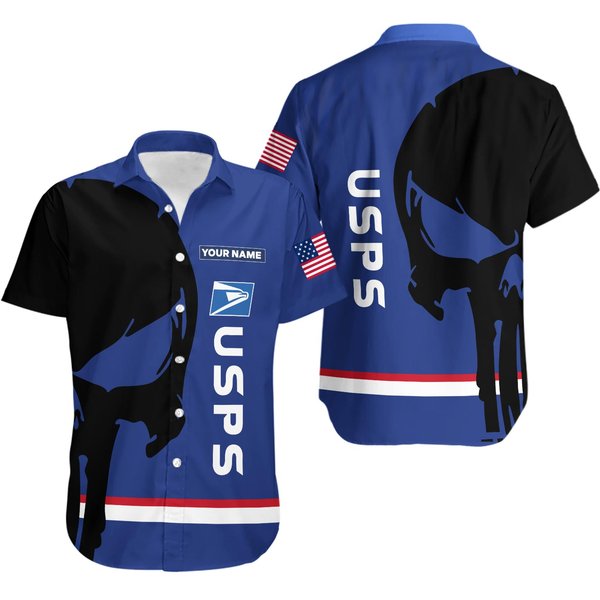 Personalized Name Postal Worker 3D Hawaiian Shirt-image