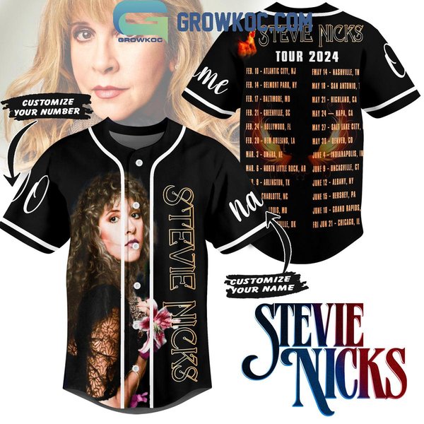 Stevie Nicks Tour 2024 Personalized Baseball Jersey-image