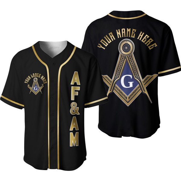 Custom Name Logde Name Af&Am Masonic Freemasonry Baseball Jersey-image