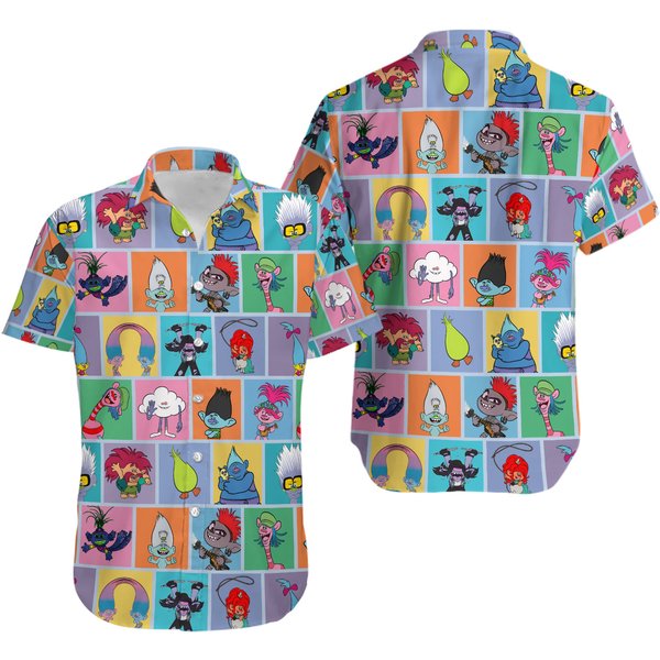 Trolls Birthday Hawaiian Shirt And Short-image