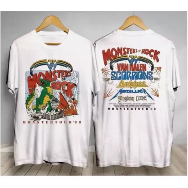 Vintage Monsters Of Rock Tour 1988 T-Shirt, Gift Fans Van-image