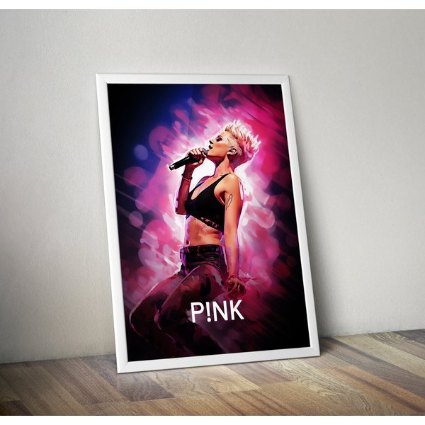 Pink Poster Print | Artist Illustration Poster | Wall Decor Posters | Pop Music Posters-image