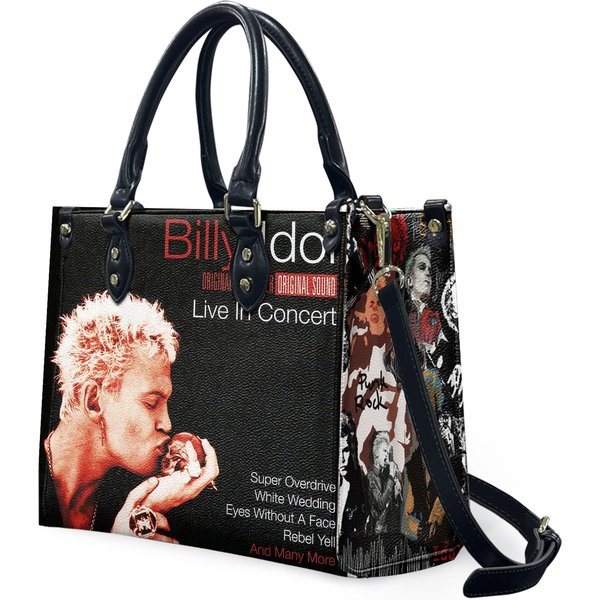 Billy Idol Women Leather Hand Bag Custom Leather Bag-image