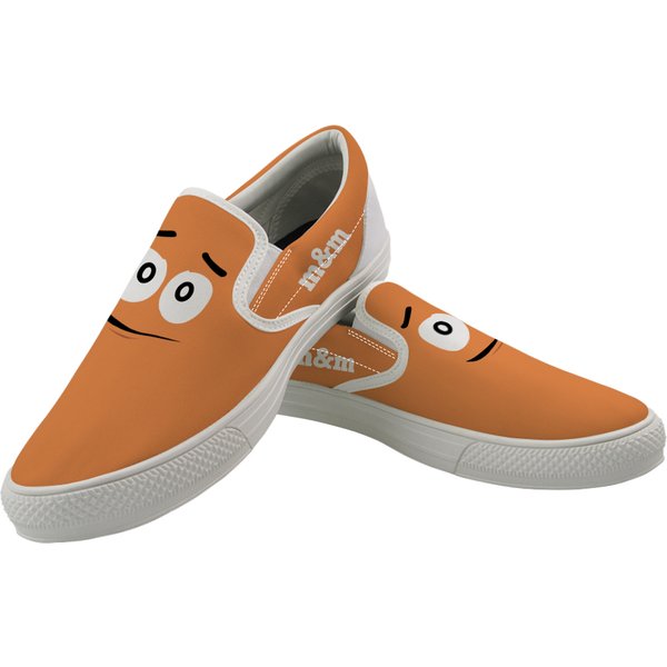 Womens Orange M&m's Slip-on Canvas Shoes