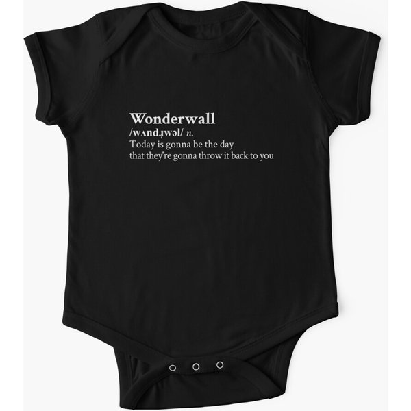 Wonderwall By Oasis Black Baby Onesies-image