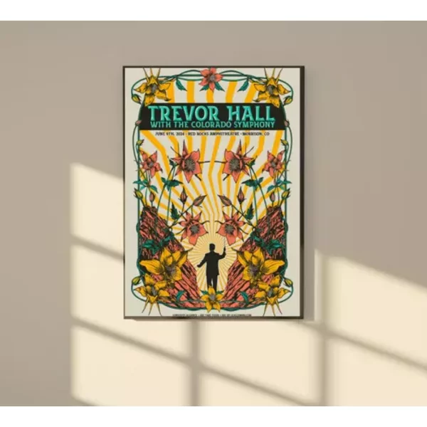 Trevor Hall Red Rocks 2024 Poster Shipping From Us-image