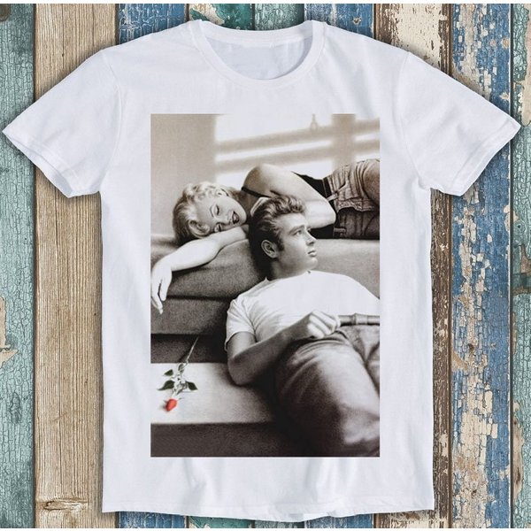 Marilyn Monroe James Dean Rose T Shirt-image