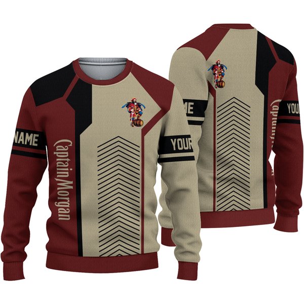 Personalized Captain Morgan Sweater, Morgan Whiskey Ugly Sweater-image