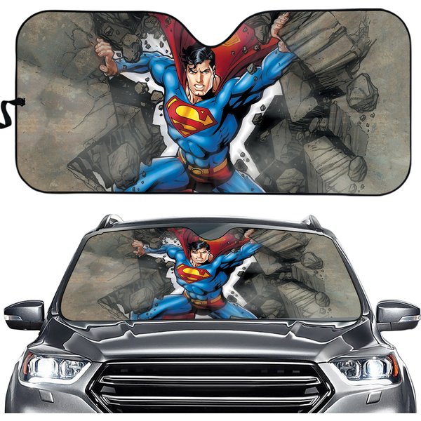 2021 Superman Car Sun Visor Windshield Sunshade Protector-image