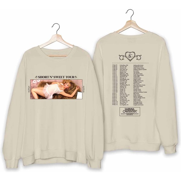 Sabrina Carpenter - Short 'n Sweet Tour 2024 Double Sided Sweatshirts, Sabrina Carpenter Fan Merch