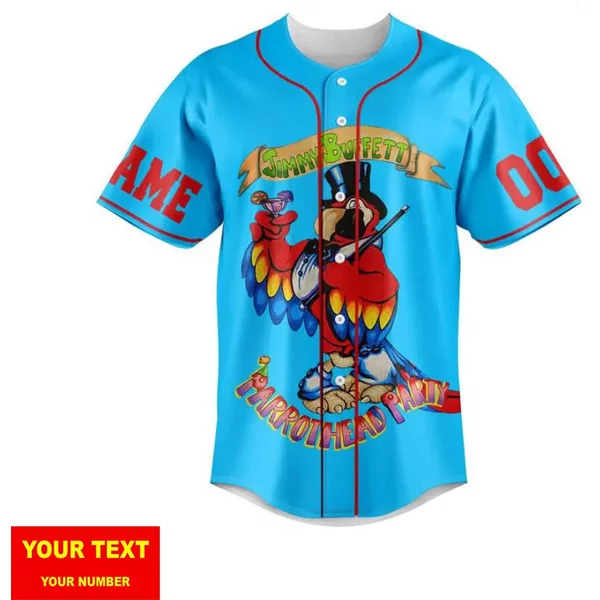 Jimmy Buffet Parrothead Party Customized Baseball Jersey-image
