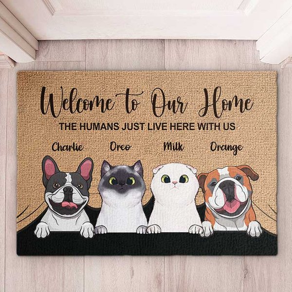 Welcome To The Pet Home - Funny Personalized Pet Decorative Mat-image