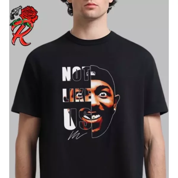 Kendrick Lamar Not Like Us Big Face With Signature Unisex T-Shirt-image