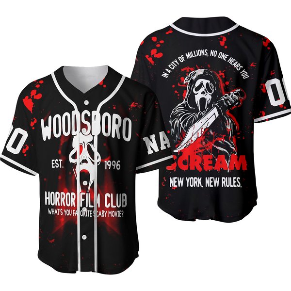 Scream Baseball Jersey, Scream Shirt, Personalized Baseball Shirt-image