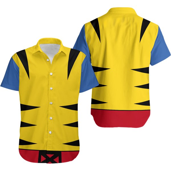 Wolverine Costume Hawaiian Shirt, Superhero Movie Character Hawaii Shirt-image