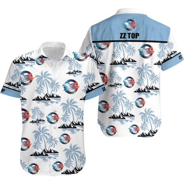 Zz Top Palm Tree Hawaiian Shirt Summer Gift For Fans-image