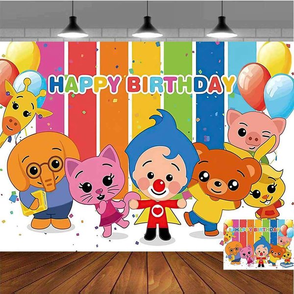 Plim Party Supplies Birthday Decoration Backdrop Banner Background-image