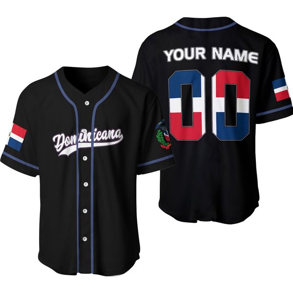 Personalized Dominican Pride Republica Dominicana Baseball Jersey Shirt-image