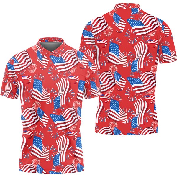 Uideazone Mens Polo Shirts Short Sleeve Dry Fit 3d Print Moisture Wicking Funny Golf Shirt