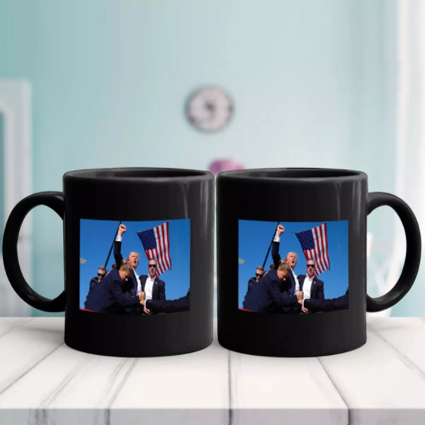 Donald Trump Iconic Photo Shooting Fight 2024 Ceramic Mug Cup, 11- 15 Oz-image