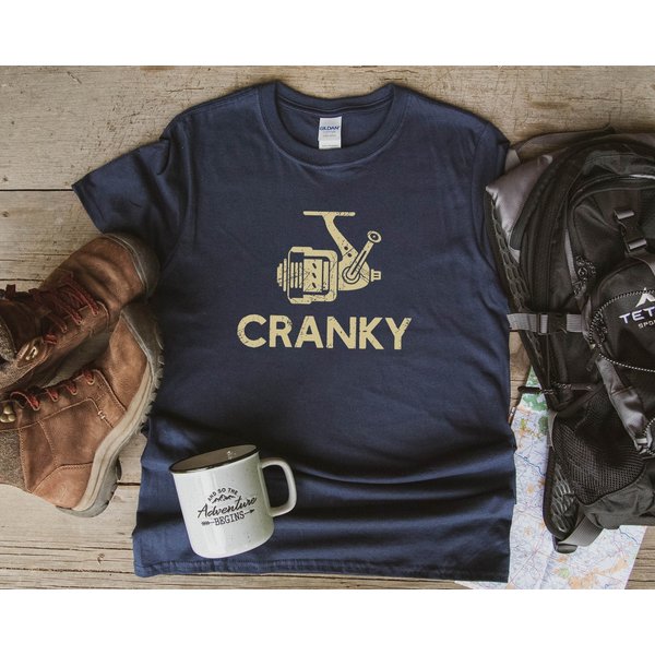 Cranky T-Shirt, Funny Fishing Shirt, Fishing Reel Tee-image