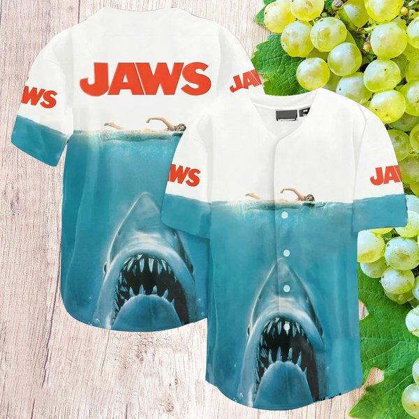 Jaws Baseball Jersey Shirt Jaws Movie Full Printed (Aop) Shirt-image