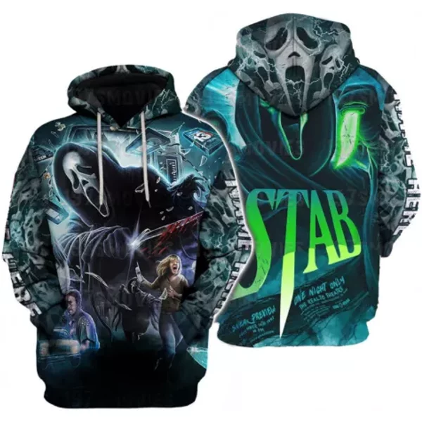 Personalized Ghostface Scream Halloween Horror Movie Hoodie 3d Printed