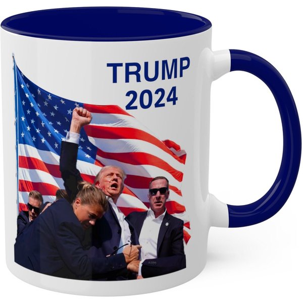 Trump 2024 Survivor Mug, Trump Coffee Mug, Presidential Election Accent Mug-image