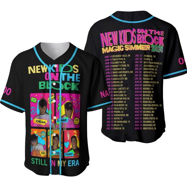 Nk On The Block Jersey, Nkot Block Tour Baseball Jersey-image