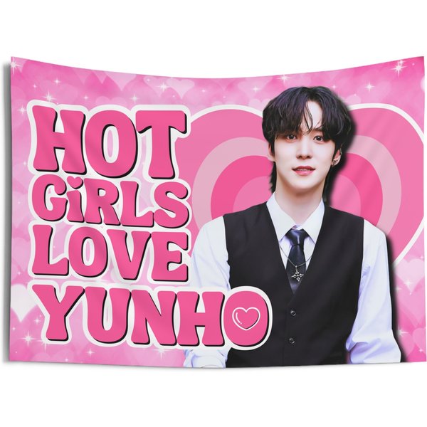 Ateez Yunho Hot Girls Concert Banner, Ateez Coachellla Kpop Flag-image