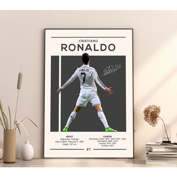 Cristiano Ronaldo Print, Cristiano Ronaldo Poster, Football Gift, Sports Poster-image