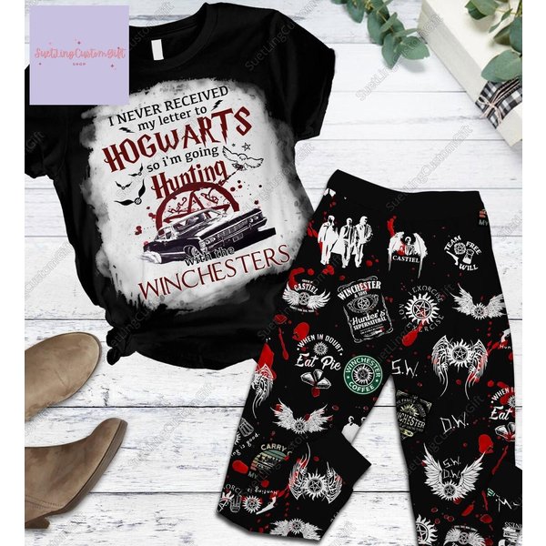 Hogwarts T-Shirt And Pants, Winchester Shirt, Supernatural Pajamas Set-image
