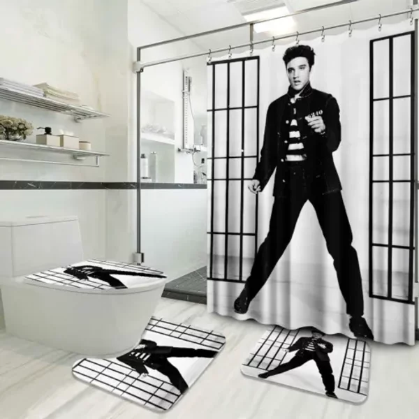Gift For Fans Music Famous Person Elvis Presley Ver2 Bathroom Sets.-image