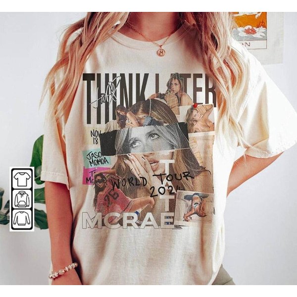 Tate Mcrae Shirt, Think Later World Tour 2024 Tee-image