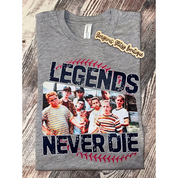 Sandlot, Legends Never Die, 90S Nostalgic Baseball Shirt-image