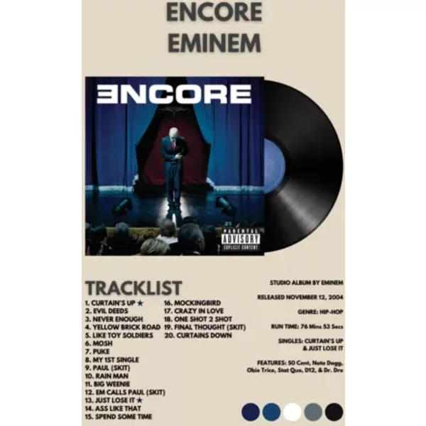 Encore - Eminem Album Cover Poster-image