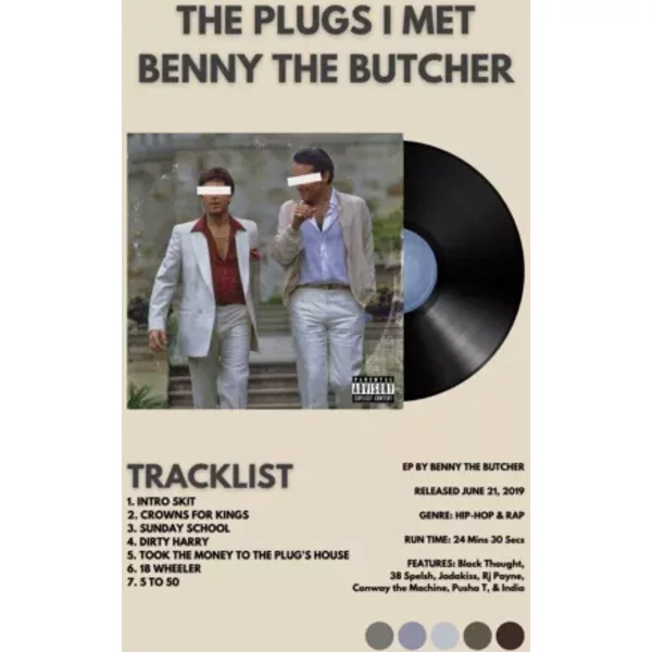 The Plugs I Met - Benny The Butcher Album Cover Poster-image