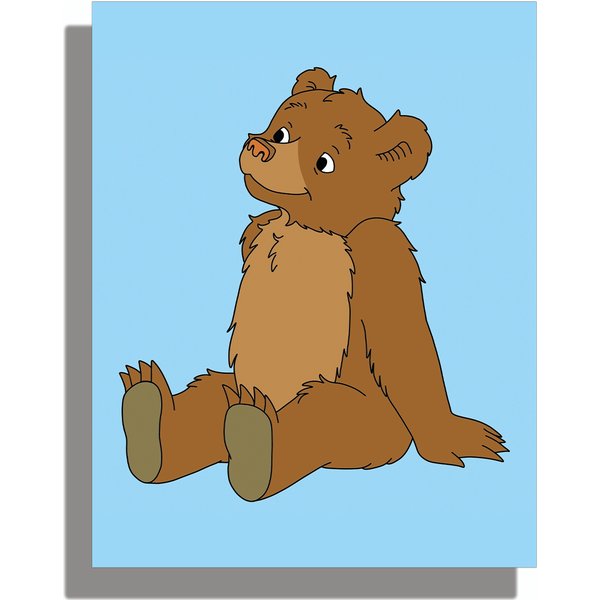 Little Bear Sitting Fan Art Premium Matte Vertical Poster-image