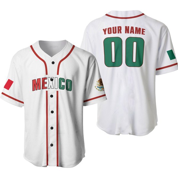 Personalized Mexico 3D Baseball Jersey Shirt Halloween Gift-image