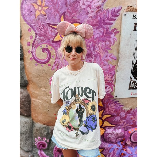 Fresh Out The Tower Tee, Theme Park Tshirt, Wdw Inspired Shirt, Ttpd Floral Design-image