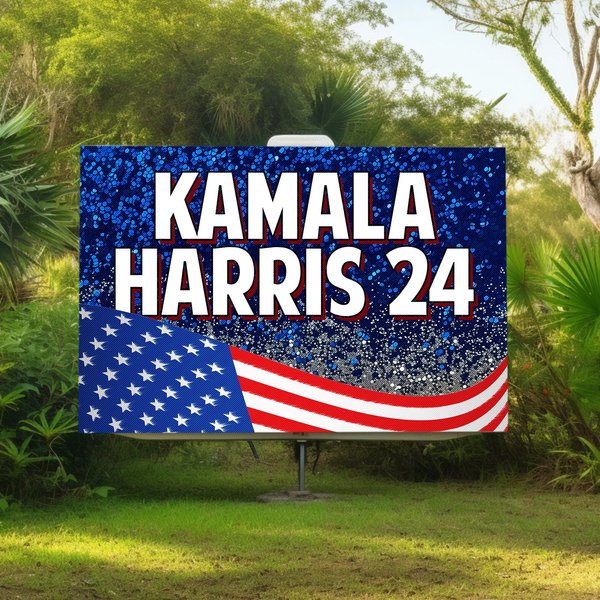 Kamala Harris 2024 President Yard Sign With H-Stake Czgz23-image