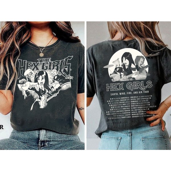 The Hex Girls Rock Band Music Tee, The Hex Girls Music Concert 2024 Shirt-image