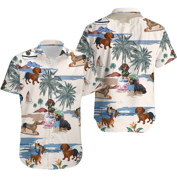 Dachshund Hawaiian Shirt Gift-image