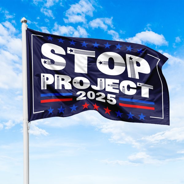 Stop Project 2025 House Flag-image