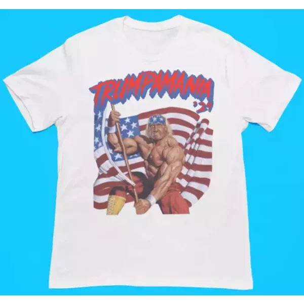 Hulk Hogan Trumpamania Trump 2024 Usa Maga Wwf Wrestling Entertainment Premium Blend Graphic T-Shirt-image