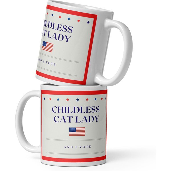Childless Cat Lady Kamala Harris Political Mug-image