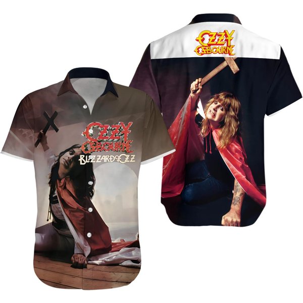 Ozzy Osbourne Blizzard Of Ozz Album Cover Hawaiian Shirt-image