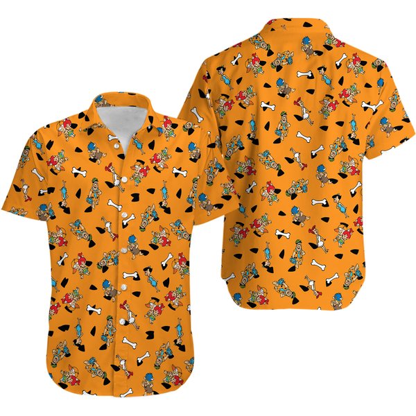The Flintstones Hawaiian Shirt, Flintstones Movie Button Down Shirt-image