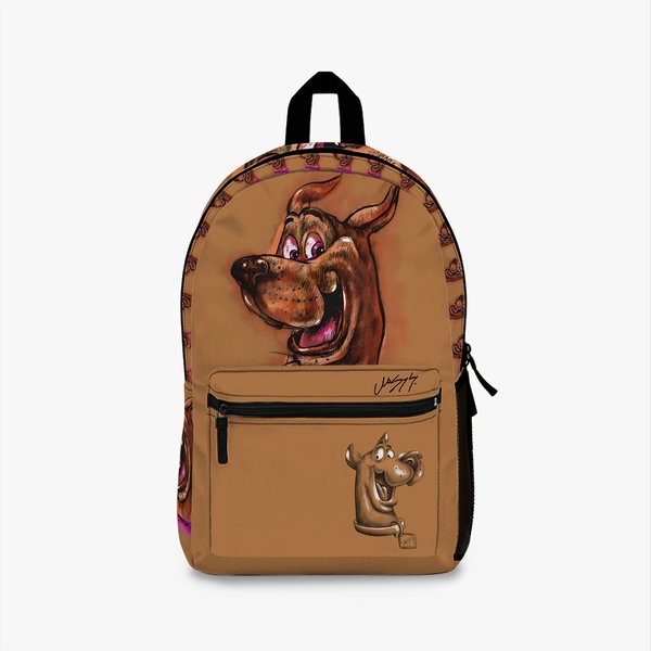 Scooby Doo Brown School Backpack, School Brown Bag-image