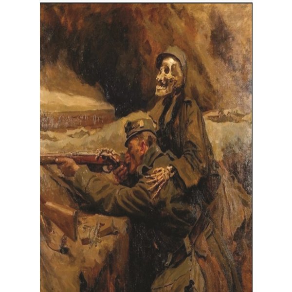 Death And The Soldier By Hans Larwin Premium Matte Vertical Poster-image